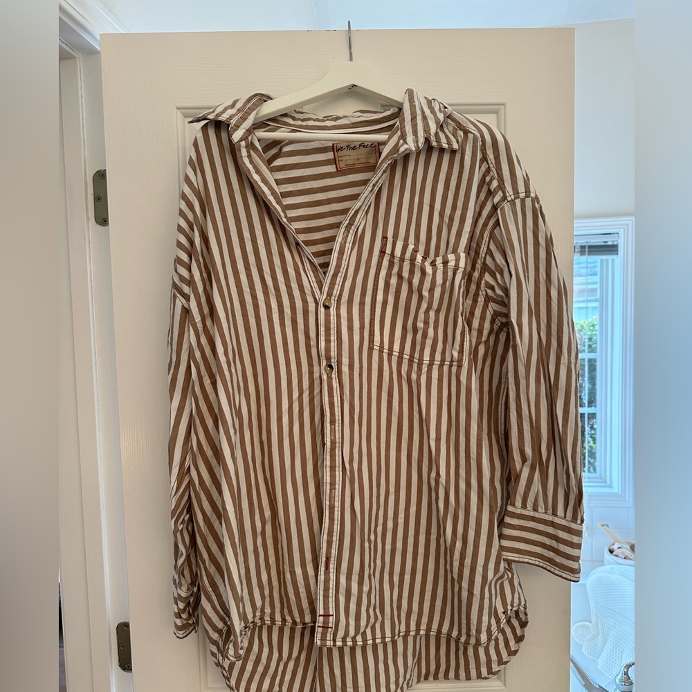 We the free Freddie striped shirt large